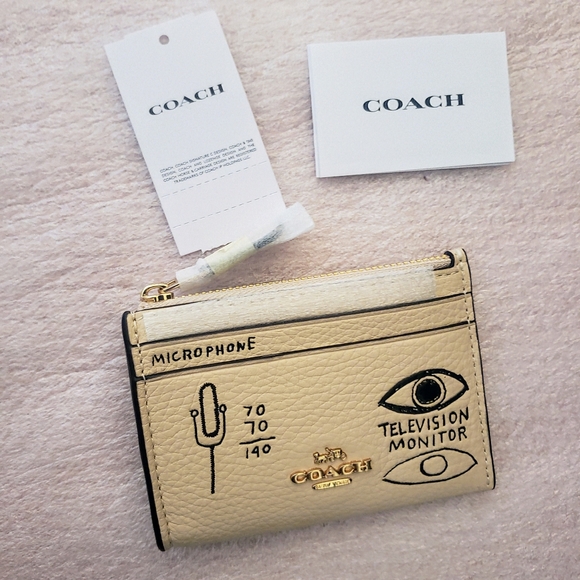 COACH  X Jean Michel Basquiat Mini Skinny ID Case NWT - Picture 5 of 7